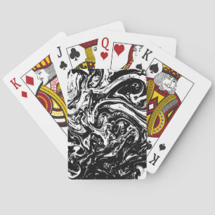 Black & White Marble Style Playing Cards