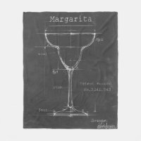 Black & White Margarita Glass Blueprint