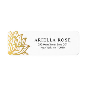 Black & White Massage Therapist Return Address Label