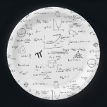 Black White Math Equations Graphics Party Paper Plate<br><div class="desc">Patterned math party paper plates great for graduation celebrations,  teacher retirement parties,  birthdays and more. Illustrated and designed by Patricia Alvarez.</div>