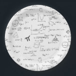 Black White Math Equations Graphics Party Paper Plate<br><div class="desc">Patterned math party paper plates great for graduation celebrations,  teacher retirement parties,  birthdays and more. Illustrated and designed by Patricia Alvarez.</div>