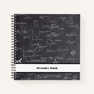 Black White Math Teacher Back to School Notebook