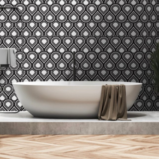 Black & White Mid-Century Modern MCM Wallpaper (Creator Uploaded)