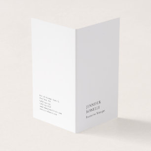 Black white minimalist modern thick luxury trendy business card