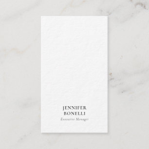 Black white minimalist modern thick luxury trendy business card