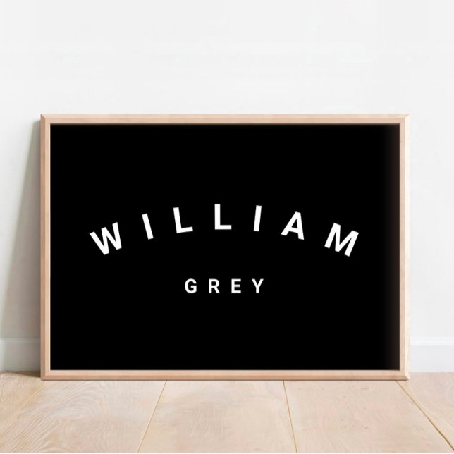Black/White Minimalist Name Nursery Decor Poster (Creator Uploaded)