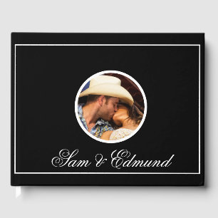 Black & White Minimalist - Photo- Guest Book