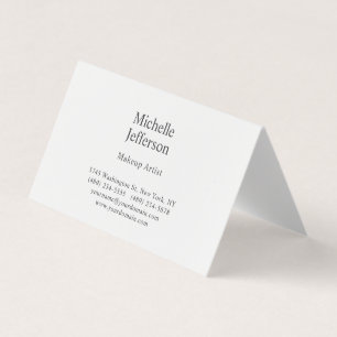 Black & White Minimalist Plain Modern Business Card