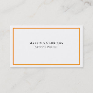 Black & White Minimalist Professional Plain Modern Business Card