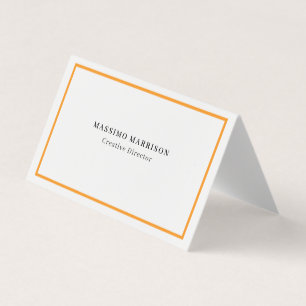 Black & White Minimalist Professional Plain Modern Business Card