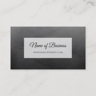 Black White Minimalist Script Border Business Card