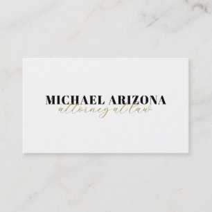 Black & White Minimalist Simple Plain Business Card