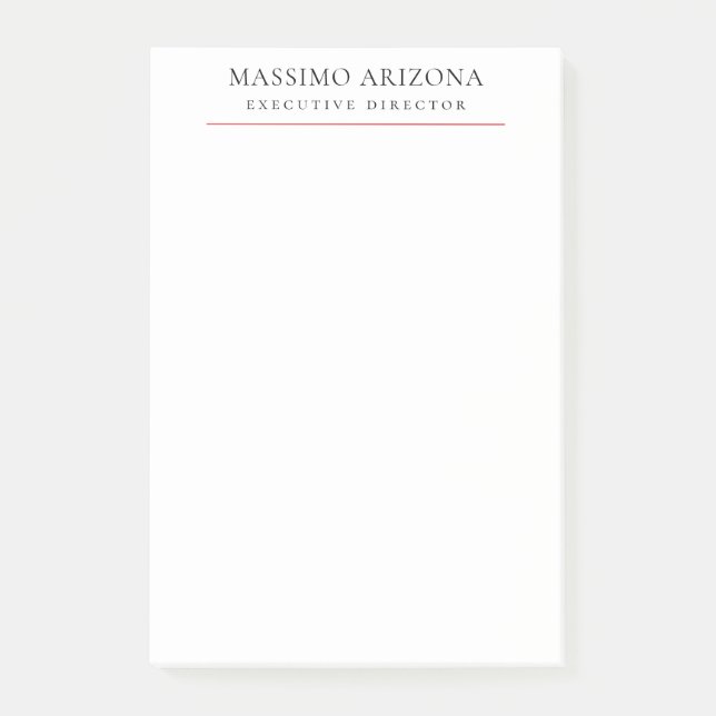 Black White Minimalist Simple Plain  Post-it Notes (Front)