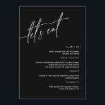 Black & White Minimalist Wedding Menu Card<br><div class="desc">*** Please enter H015 in the store search to find all matching items *** Or visit our Black & White Minimalist Collection. *** This high-quality design is easy to customise to match your wedding colours, styles and theme. For further customisation, please click the "Edit using Design Tool" link and use...</div>