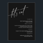 Black & White Minimalist Wedding Menu Card<br><div class="desc">*** Please enter H015 in the store search to find all matching items *** Or visit our Black & White Minimalist Collection. *** This high-quality design is easy to customise to match your wedding colours, styles and theme. For further customisation, please click the "Edit using Design Tool" link and use...</div>