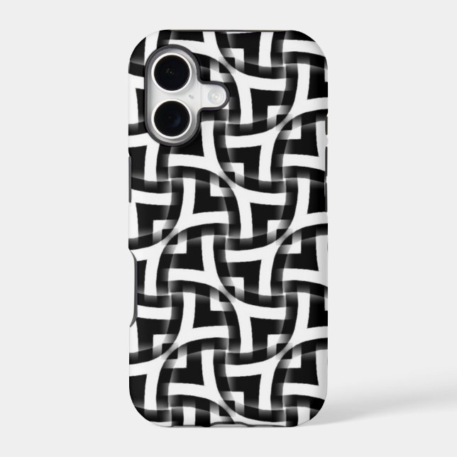 Black+White Modern Abstract Pattern iPhone 5 Case (Back)
