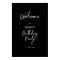 Black & White Modern Birthday Party Welcome Poster