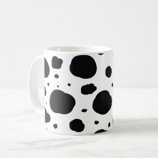 black white modern dalmatian spots animal pattern coffee mug