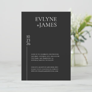 Black & White Modern Electronic Wedding Photo    Invitation