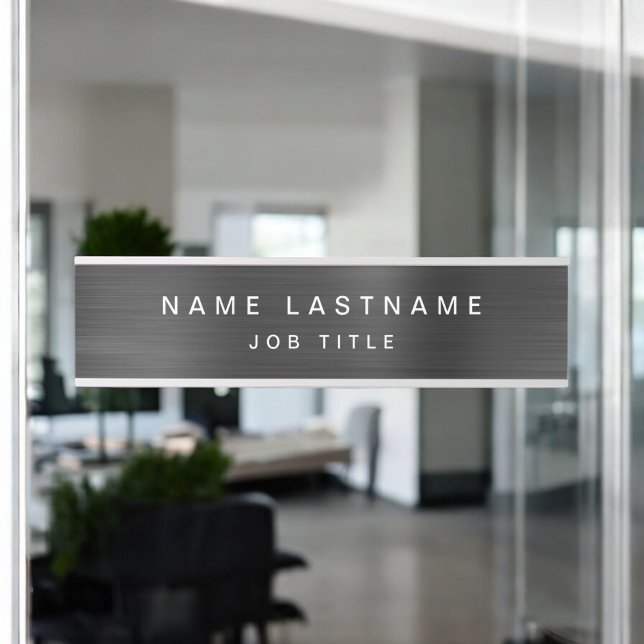Black White Modern Elegant Professional Classy Door Sign (Creator Uploaded)