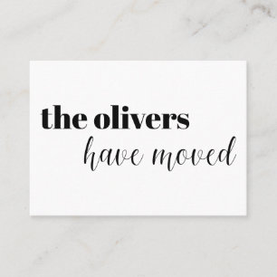 Black & White, Modern, Fun Change of Address Card