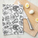 Black & White Modern Human Anatomy Sketch Pattern Tea Towel<br><div class="desc">Modern sketch illustrations of human anatomy in a perfectly quirky pattern. Hand-drawn hearts, skulls, lungs, ribcage, eyeball, teeth, intestines, stomach, kidneys and more. This unique design is a perfect gift idea for doctors, nurses, med students, science enthusiasts, and beyond. Also a great gothic or Halloween accent! • Browse the Modern...</div>