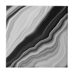 Black & White Modern Marble Texture Ceramic Tile