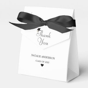  Black White Modern Minimal Graduation Party Favour Box