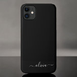 Black White Modern Minimalist Elegant Monogram iPhone 11 Case<br><div class="desc">Introducing our Black and White Minimalist Modern Monogram Collection: Embrace simplicity and sophistication with our minimalist designs, curated to elevate your style effortlessly. Crafted with a keen eye for modern aesthetics, this collection features sleek black and white designs accentuated by personalised monograms. From chic stationery to versatile accessories, our collection...</div>