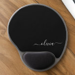 Black White Modern Minimalist Elegant Monogram Gel Mouse Pad<br><div class="desc">Introducing our Black and White Minimalist Modern Monogram Collection: Embrace simplicity and sophistication with our minimalist designs, curated to elevate your style effortlessly. Crafted with a keen eye for modern aesthetics, this collection features sleek black and white designs accentuated by personalised monograms. From chic stationery to versatile accessories, our collection...</div>