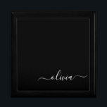 Black White Modern Minimalist Elegant Monogram Gift Box<br><div class="desc">Introducing our Black and White Minimalist Modern Monogram Collection: Embrace simplicity and sophistication with our minimalist designs, curated to elevate your style effortlessly. Crafted with a keen eye for modern aesthetics, this collection features sleek black and white designs accentuated by personalised monograms. From chic stationery to versatile accessories, our collection...</div>