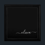 Black White Modern Minimalist Elegant Monogram Gift Box<br><div class="desc">Introducing our Black and White Minimalist Modern Monogram Collection: Embrace simplicity and sophistication with our minimalist designs, curated to elevate your style effortlessly. Crafted with a keen eye for modern aesthetics, this collection features sleek black and white designs accentuated by personalised monograms. From chic stationery to versatile accessories, our collection...</div>