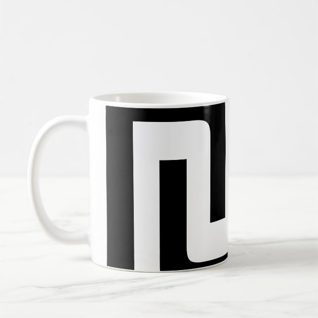 Black & White Modern Pattern 4Jack Coffee Mug (Left)