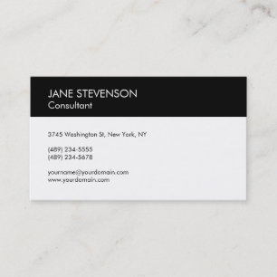 Black & White Modern Professional Business Card