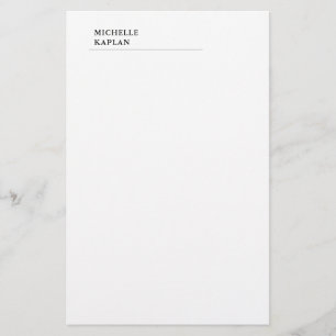 Black & White Modern Professional Exclusive Stationery