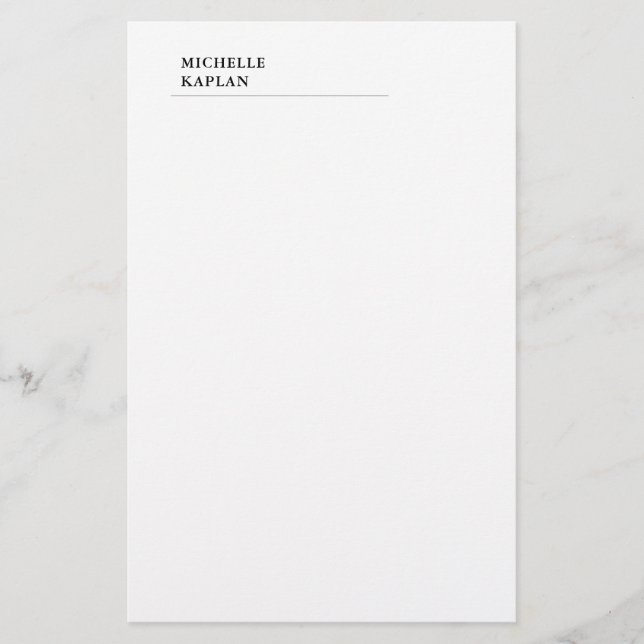Black & White Modern Professional Exclusive Stationery (Front)