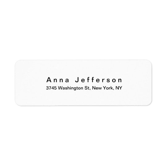 Black & White Modern Professional Stylish Chic Return Address Label