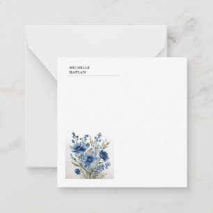 Black White Modern Professional Watercolor Flowers Card