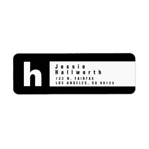 Black & White   Modern Return Address Label