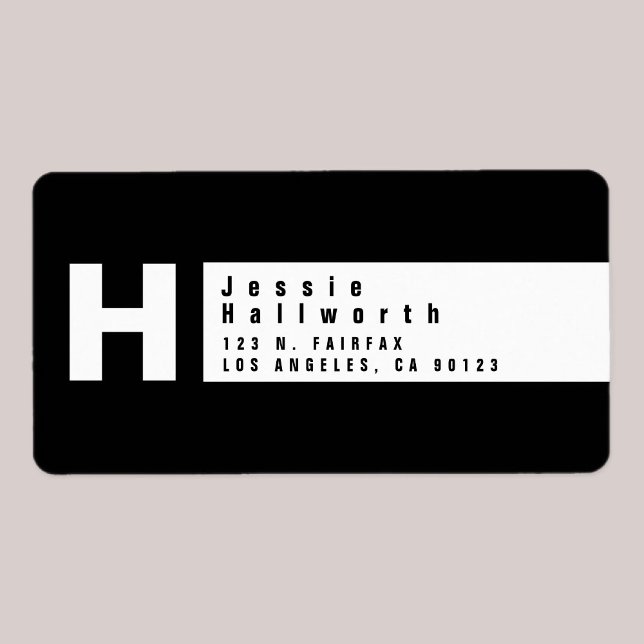 Black & White | Modern Return Address Label (Creator Uploaded)