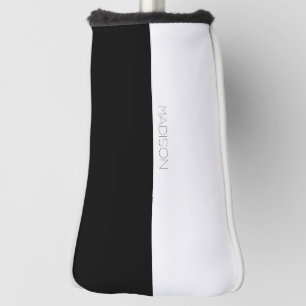 black white modern simple minimalist golf head cover