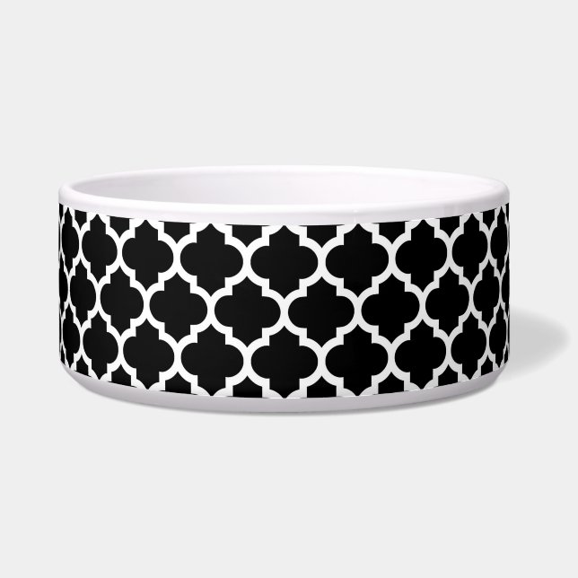 Black White Moroccan Quatrefoil Pattern #5 (Front)