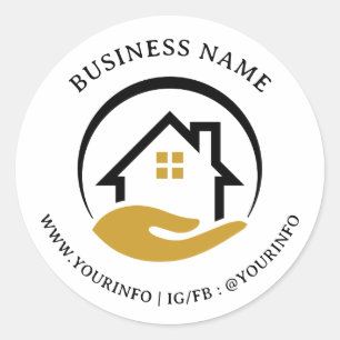 Black & White Mortgage / Insurance Logo Sticker