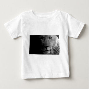 Black White Motivational Leadership Lion Portrait Baby T-Shirt