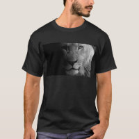 Black White Motivational Leadership Lion Portrait