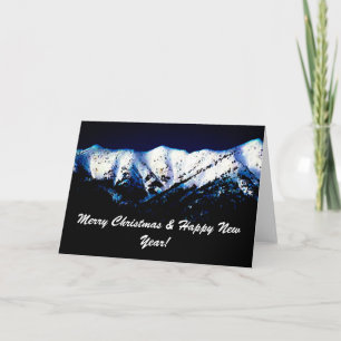 Black & White Mountains Holiday Card