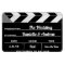 Black White Movie Clap Board Wedding Save the Date