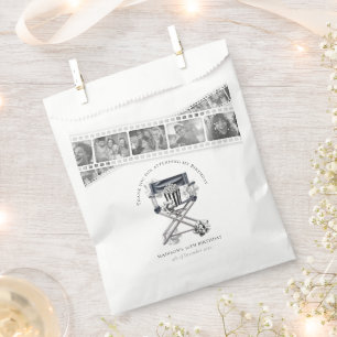 Black White Movie Night Birthday Favour Bag