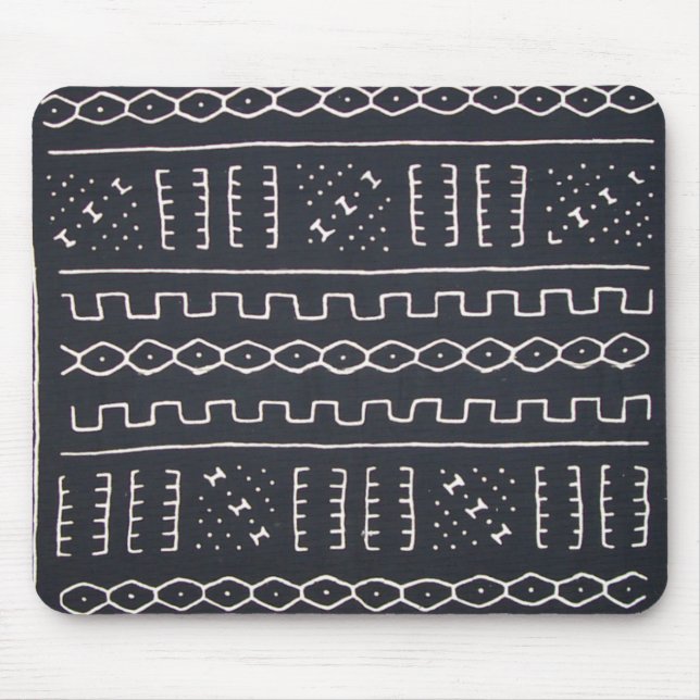 Black & White Mudcloth Mousepad (Front)
