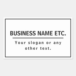 Black & White Multi-Purpose  Rectangular Sticker